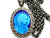 vintage blue marcasite medal