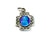 Vintage French Silver and Blue Enamel Sacred Heart Medal