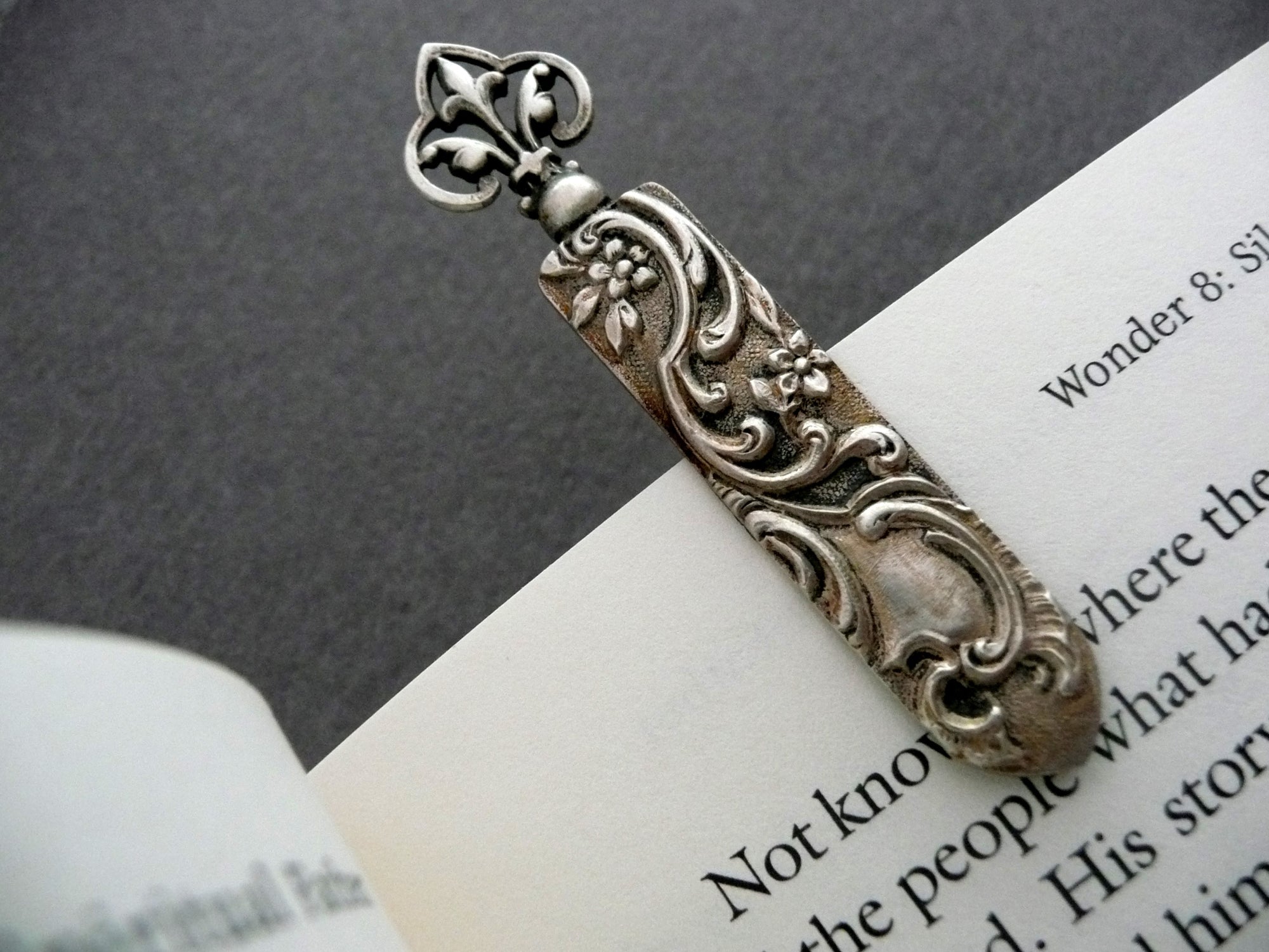 Vintage French Art Nouveau Silver Bookmark