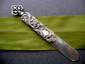 Vintage French Art Nouveau Silver Bookmark