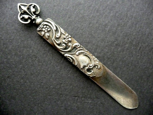 Vintage French Art Nouveau Silver Bookmark