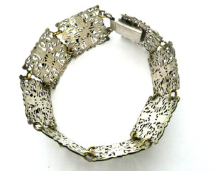 Vintage French Silvered Souvenir Bracelet