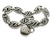 French Silver Bracelet with Puffy Heart