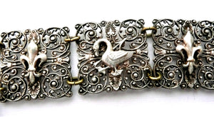 Vintage French Silvered Souvenir Bracelet