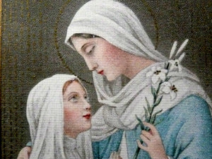 Vintage French Child of Mary Holy Card