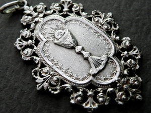 Antique 1904 French Silver Holy Communion Medal