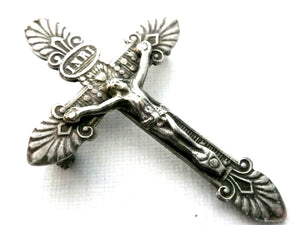 Vintage French Crucifix Brooch