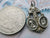 Antique French Puffy Silver Faith Hope and Charity Medal