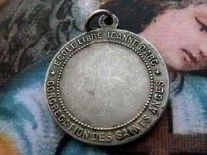 Vintage French Guardian Angel Medal