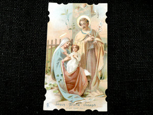 Copy of Vintage French Holy Family Holy Card