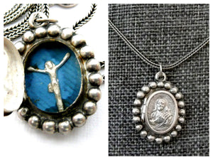 Jesus and Mary French Locket Necklace