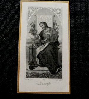 Antique French Saint Joseph Holy Card