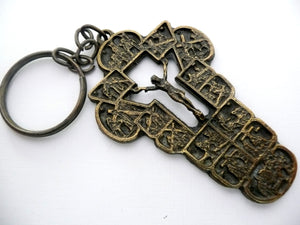 Vintage Stations of the Cross Key Chain