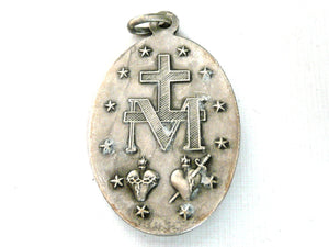 Extra Large Vintage French Miraculous Medal