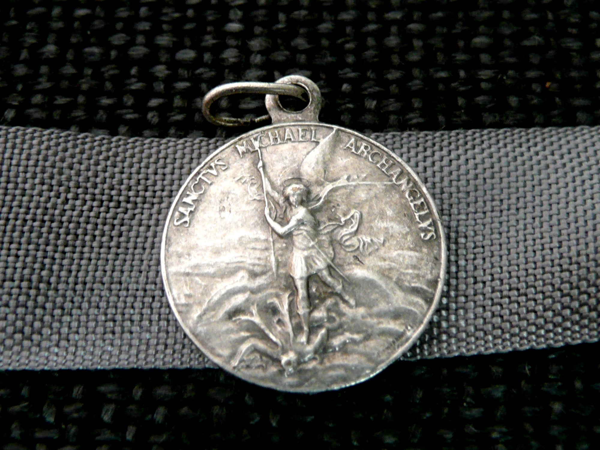 Small Vintage French Saint Michael Medal