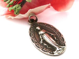 Vintage French Silver Miraculous Medal