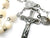 Vintage French Silver and Mother of Pearl One Decade Rosary