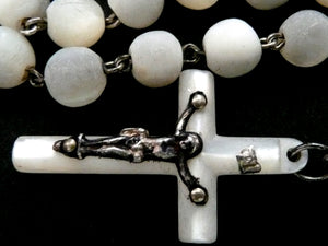 Antique French Mother of Pearl Rosary