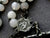 Antique French Opaline Glass and Silver Rosary