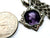 Virgin Mary Necklace - Vintage French Silver, Marcasite and Purple Enamel Medal