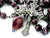 Vintage French Silver and  Purple Marbled Glass Rosary