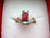 Vintage French Art Nouveau Red Glass Ring