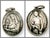 Small Vintage 800 Silver Saint Clare and Saint Francis of Assisi Medal