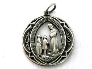 Large Vintage French Our Lady of La Salette Medal