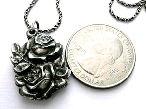 Miraculous Medal Necklace - Vintage Sterling Silver Slide Medal