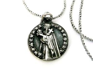 Petite Saint Therese Necklace - Vintage French Fernand Py Saint Therese Medal