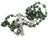 Antique French Green Marbled Glass and Silver Rosary