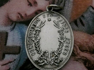 Vintage French Guardian Angel Medal by Penin