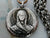 Virgin Mary Necklace - Antique French Silver Virgin Mary Medal