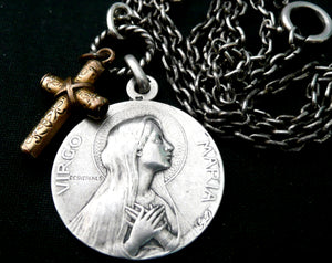French Virgin Mary Necklace